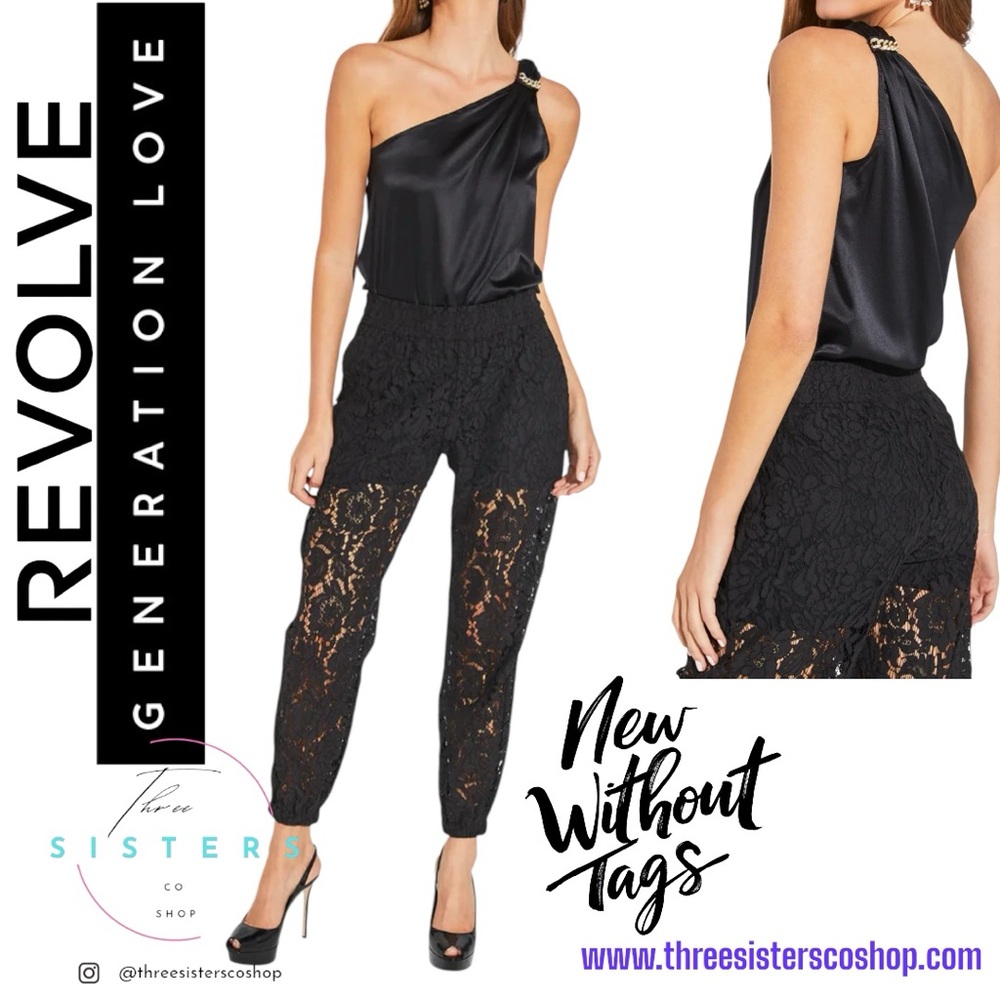 Revolve x Generation Love Lia One Shoulder Black Top New without Tag